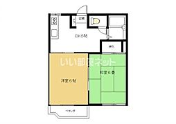 フォーブル岸田 2Kの間取図画像