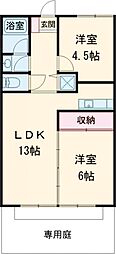 フィールド2 2LDKの間取図画像