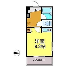 COURAGE474 ワンルームの間取図画像