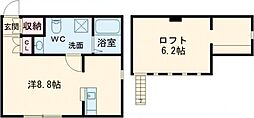 MaMaison北六甲 1Kの間取図画像