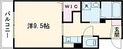 LUZ嘉島 1Kの間取図画像