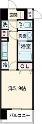 ジオエント福島野田レジデンス 1Kの間取図画像