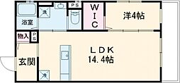 グランドマンション7 1LDKの間取図画像