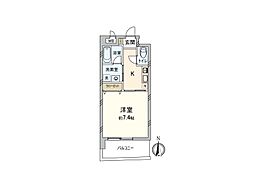 CRESTNAGAOSA 1Kの間取図画像