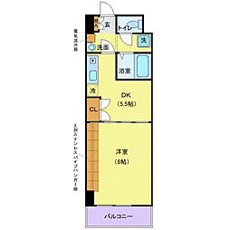 BellCity榴ケ岡 1DKの間取図画像