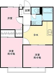 サンビレッジ 2LDKの間取図画像