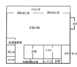 サンクレオアイ 1Kの間取図画像