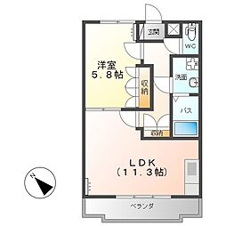 グランクール 1LDKの間取図画像