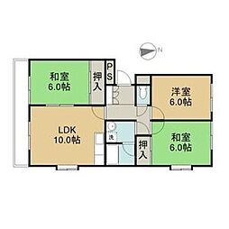 サンフローラ美瀬戸 3LDKの間取図画像