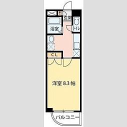 グランエクシード宮城野 1Kの間取図画像