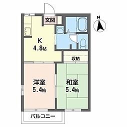 エントランス中野 2Kの間取図画像