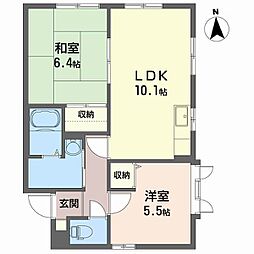 メゾン・セフィラA 2LDKの間取図画像
