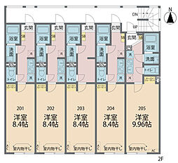カインドネス本厚木南町0 1Kの間取図画像
