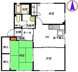 シャーメゾン中曽根A 3DKの間取図画像