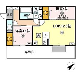 M・K・K 高峰町 2LDKの間取図画像