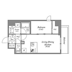 (仮称)天王寺区堀越町PJ 1LDKの間取図画像