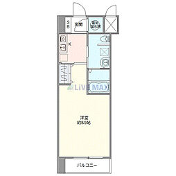 アントラ立町 1Kの間取図画像