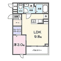 メゾン リッシュ 1LDKの間取図画像