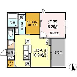 Delight 1LDKの間取図画像