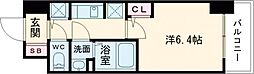 S-RESIDENCE堺湊駅前azure 1Kの間取図画像
