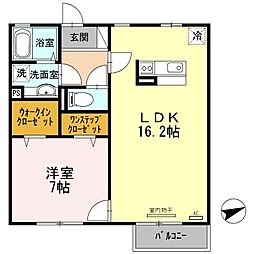 グレイスハイム 1LDKの間取図画像