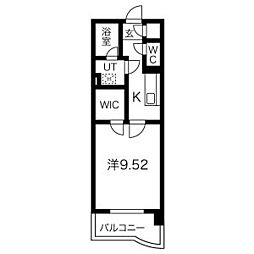 メゾンドマルシェ 1Kの間取図画像