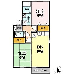 ロワジール1番館 2DKの間取図画像