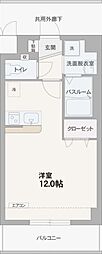 アビューラ ワンルームの間取図画像