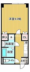 ブライト藤木 1Kの間取図画像