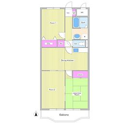 シモンズアーク 3DKの間取図画像