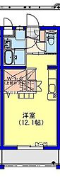 ライズ霧島 ワンルームの間取図画像