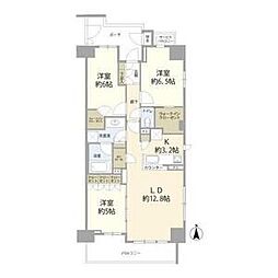 サングランデ千住大橋 3LDKの間取図画像