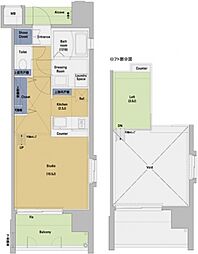 アイステージ十日市 1Kの間取図画像