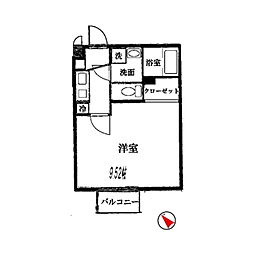 Amourサリジエ 1Kの間取図画像