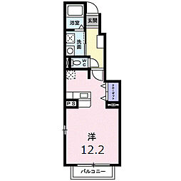 ボンヌ・シャンス二番館 ワンルームの間取図画像