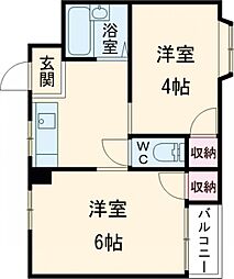 オペル一番館 2Kの間取図画像