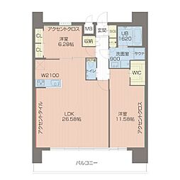 プレジオ北浜 2LDKの間取図画像
