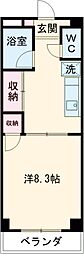 セントラーレ青山21 1Kの間取図画像