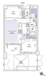 KDXレジデンス横濱紅葉坂 1SLDKの間取図画像