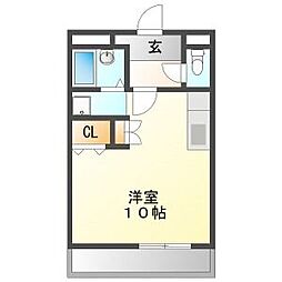 ヴォールY.S ワンルームの間取図画像