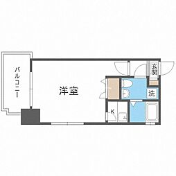 エステート・モア天神倶楽部 1Kの間取図画像