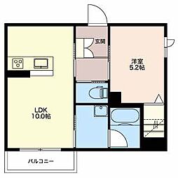 ドリームホーム2 1LDKの間取図画像