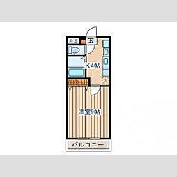 リーフハイツ 1Kの間取図画像