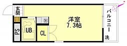リーガルフォーラム ワンルームの間取図画像
