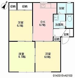 ディアス木場 3DKの間取図画像