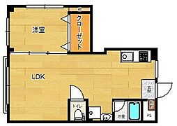 slm太宰府 1LDKの間取図画像