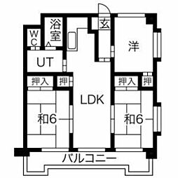 グレーシア上山門 3LDKの間取図画像