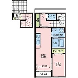 Casa de La Paz(カーサ デ ラパス) 1LDKの間取図画像