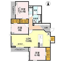 DR藤江北 3LDKの間取図画像