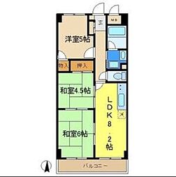ベルトピア西明石7 3DKの間取図画像